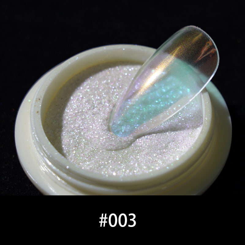 FNP028 Wholesale Moonlight Nail Acrylic Powder Solid Aurora Mirror White Pearl Powder UV Nail Glitter Chrome Powder