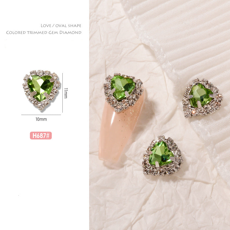 NZJ036 Charms Metal Jewels Alloy Manicure DIY Decoration Tools Beauty Colorful Studded Crown Rhinestones Nail Art Jewelry