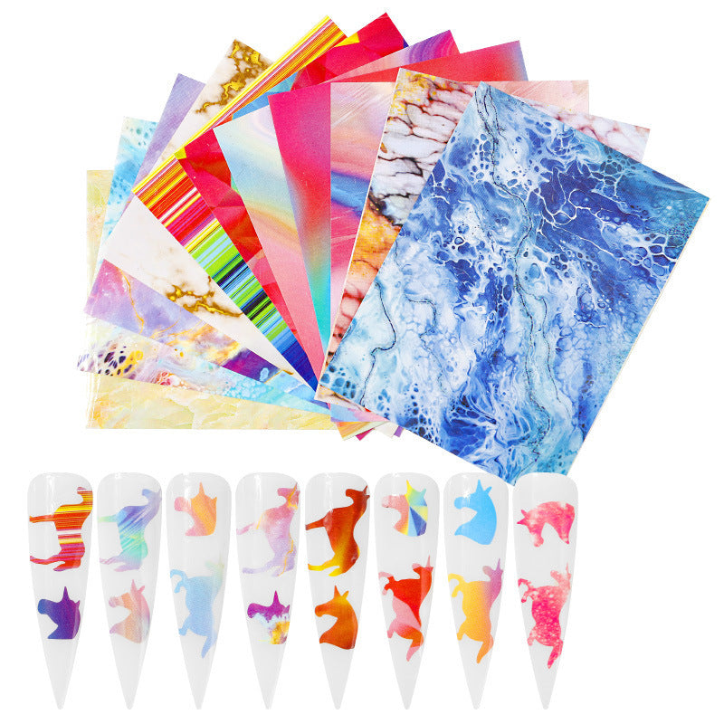 NS5D020  ForLife lip flame finger nail art sticker adhesive holographic fire hollow stickers for 5D nail sticker Water Decals