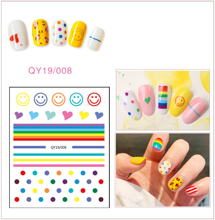 NS5D033  ForLife new Cartoon Nail Art Decals 2D Manicure Applique Nail Stickers for Nail Decoration