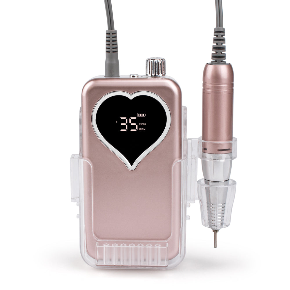 FNDM003  New gradient gold 45W Nail drill desktop 35000RPM Cordless Rechargeable nail drill electric Efile machine