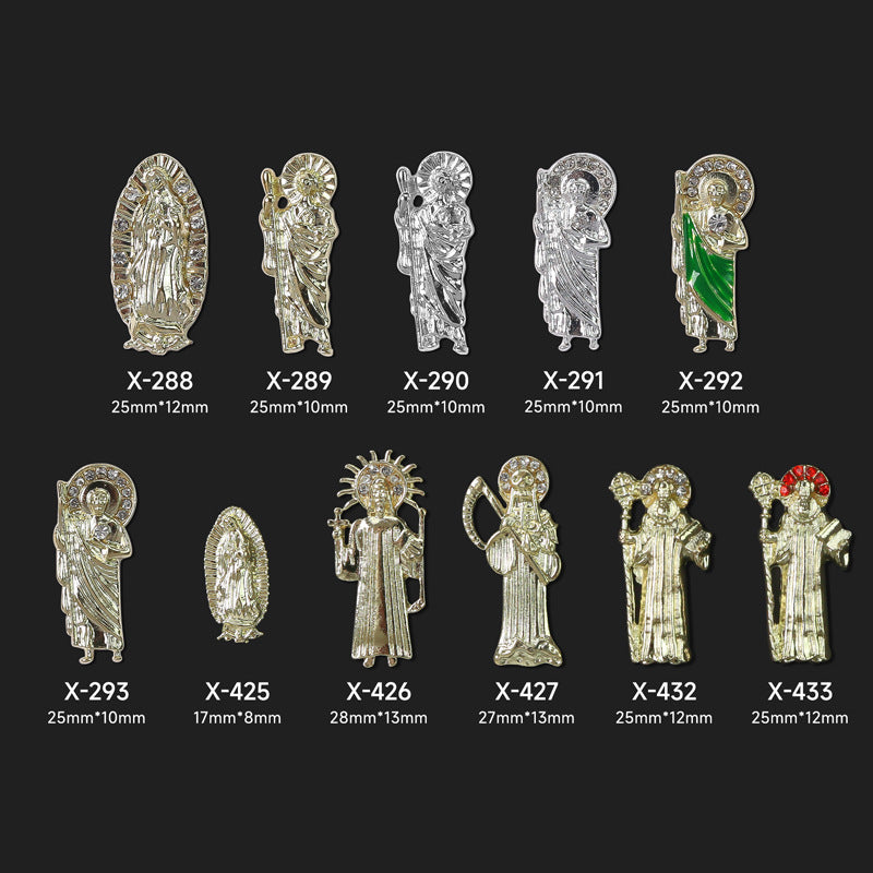 NZJ048 Beauty top St.Jude Nail Art Alloy rhinestone Jewelry charms