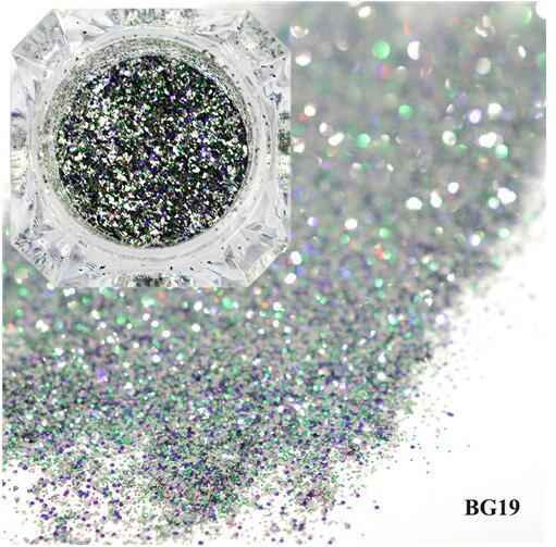 FNP006 Hot nail enhancement platinum glitter gold foil gold powder laser color change DIY nail sequins