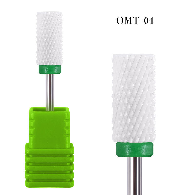 NDB019 Cylinder Ceramic Nail Drill Bits Milling Cutters Manicure Pedicure Electric Machine Accessories Tool