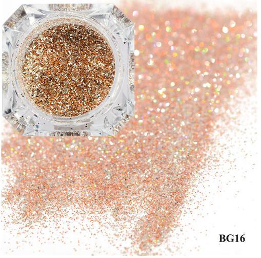 FNP006 Hot nail enhancement platinum glitter gold foil gold powder laser color change DIY nail sequins