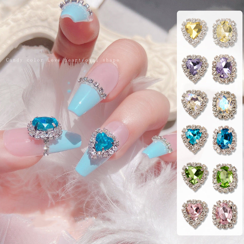 NZJ036 Charms Metal Jewels Alloy Manicure DIY Decoration Tools Beauty Colorful Studded Crown Rhinestones Nail Art Jewelry
