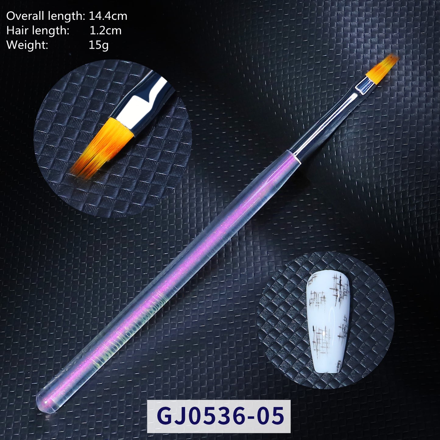 NBR039  Japanese manicure aurora light therapy pen manicure painting halo dyeing hook line pull-line pen nail shop professional brush