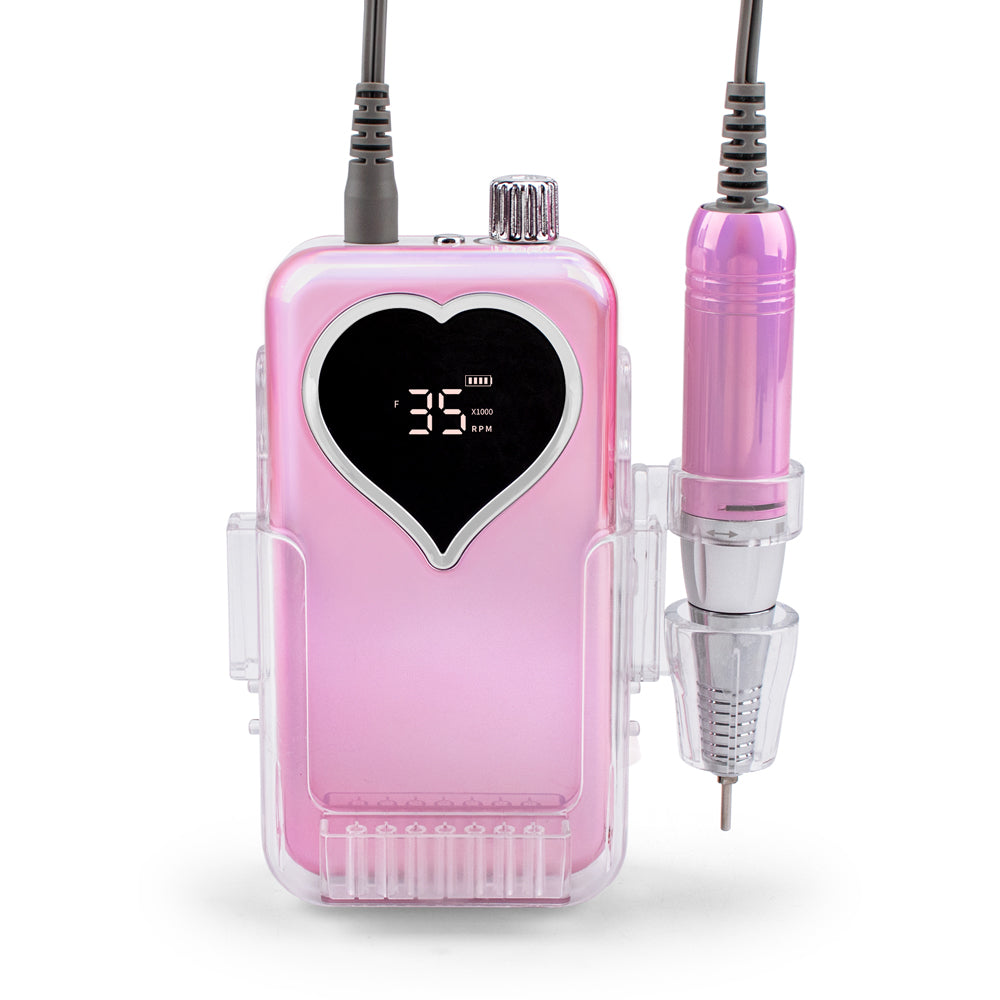 FNDM003  New gradient gold 45W Nail drill desktop 35000RPM Cordless Rechargeable nail drill electric Efile machine