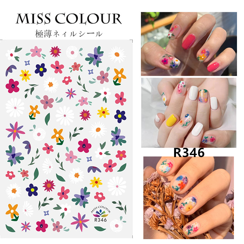 NS5D032  New new butterfly Avocado Decals Manicure Ballet shoe ribbon Morocco Nail Art Stickers for Fingernails Nail Tips