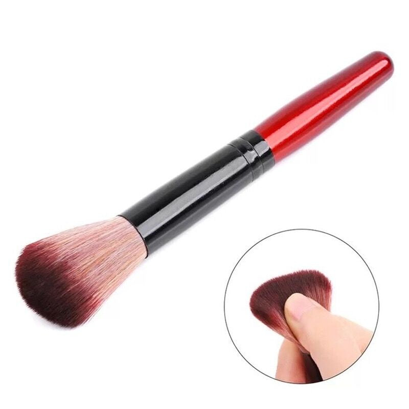 NBR010 ForLife 1 Pcs Wooden Handle Soft Fluffy Dust Cleaning Nail Brushes Dipping Powder Glitter Sequins Remover Manicure Tools