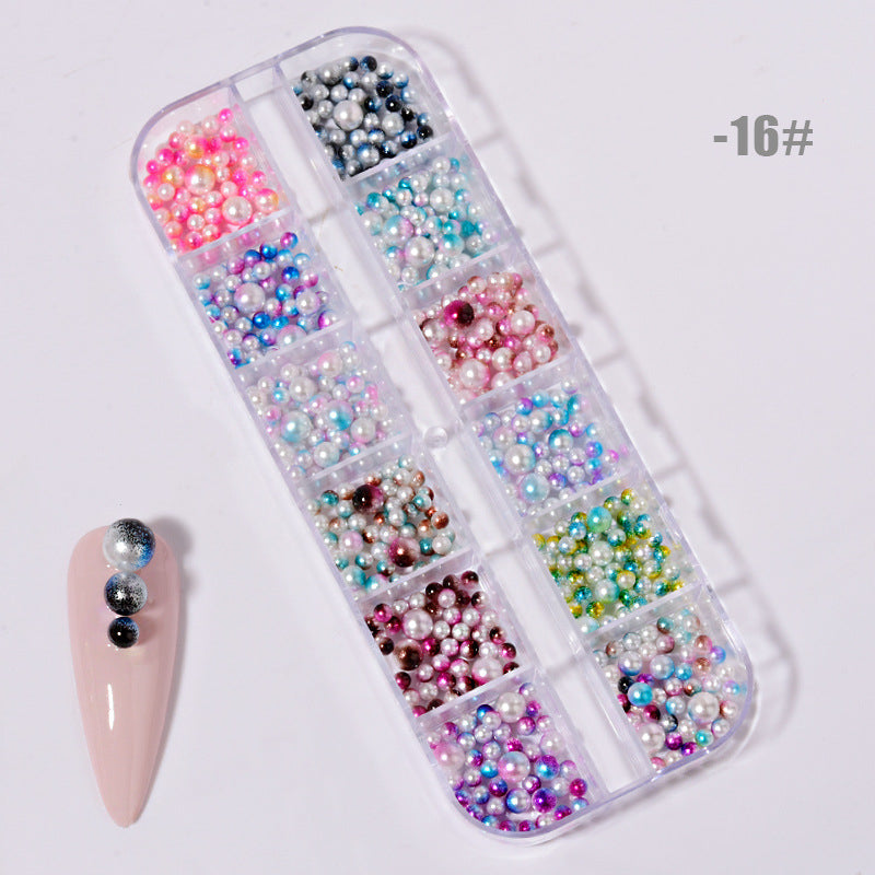 NRS022 ForLife New Nail Art Jewelry Rhinestone Mixed Rivet Pearl Small Accessories Nail Decoration Metal Chain Accessories