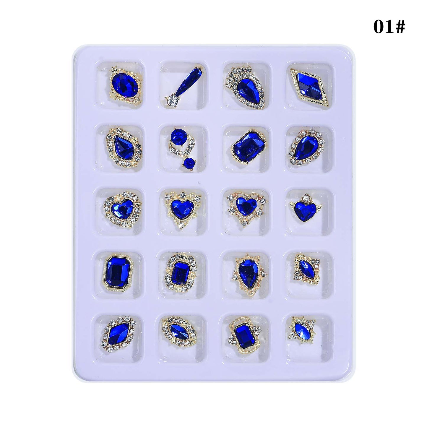 NZJ052 20pcs Alloy Nail Art Charm ornaments Love diamond zircon Super Shimmer Color shaped