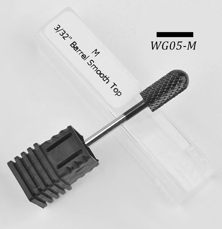 NDB002  Black Tungsten Carbide Nail Drill Bit 3/32" Foot Cuticle Burr Bit For Manicure Nail Drill Accessories Gel Removal