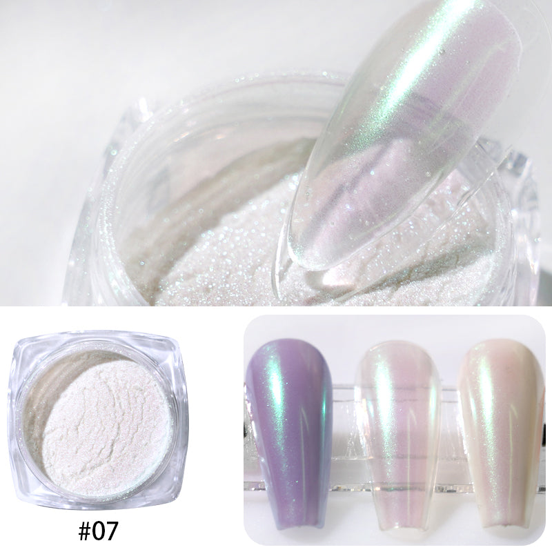 FNP029  White Clear Acrylic Nail Powder Transparent Moonlight Nail Mirror Powder Solid Chrome Powder For Nails