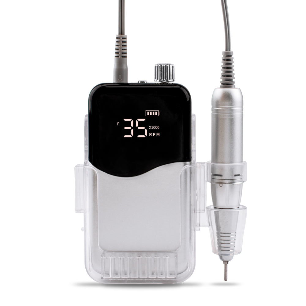 FNDM002 Professional Rechargeable Desktop 35000RPM Acrylic Nail File Drill Machine 45W Nail Polish Machine Drill Bit