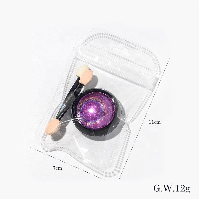 FNP111  12 Color Holographic Nail Glitter Powder Set Shining Pigment Laser Paillettes Mermaid Flakes Nail Art Decoration