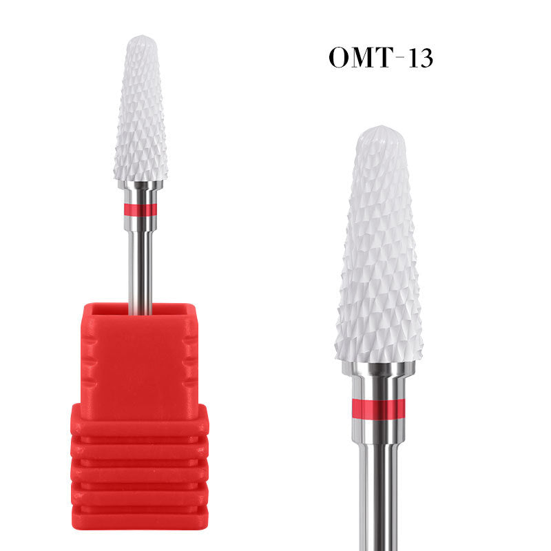 NDB019 Cylinder Ceramic Nail Drill Bits Milling Cutters Manicure Pedicure Electric Machine Accessories Tool
