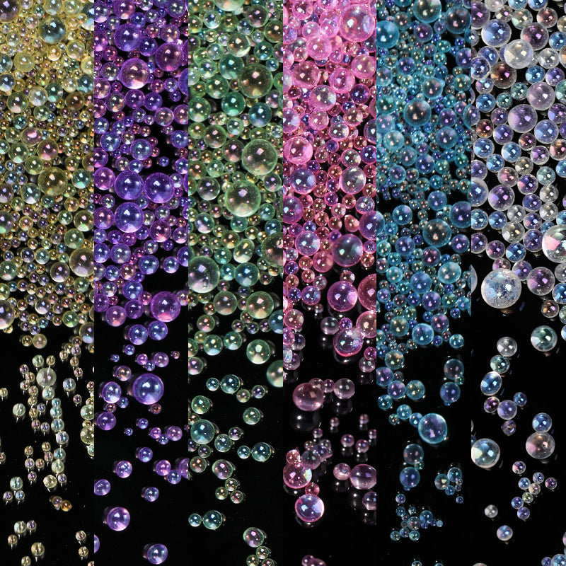 NRS030 New Symphony bead glass 6 grid 12 grid manicure blister bubble beads DIY crystal nail art