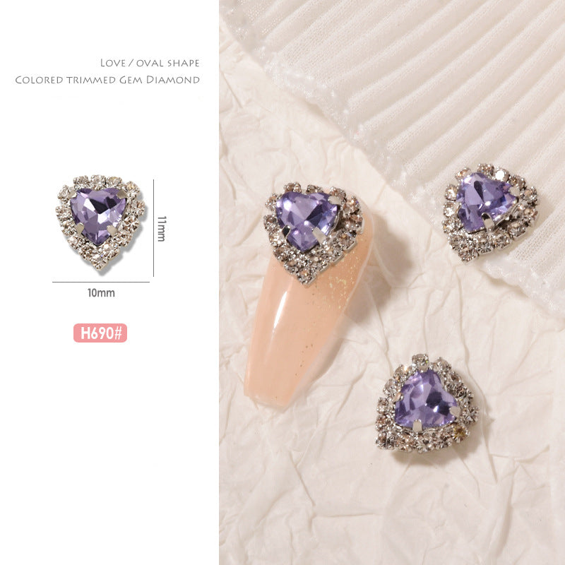 NZJ036 Charms Metal Jewels Alloy Manicure DIY Decoration Tools Beauty Colorful Studded Crown Rhinestones Nail Art Jewelry