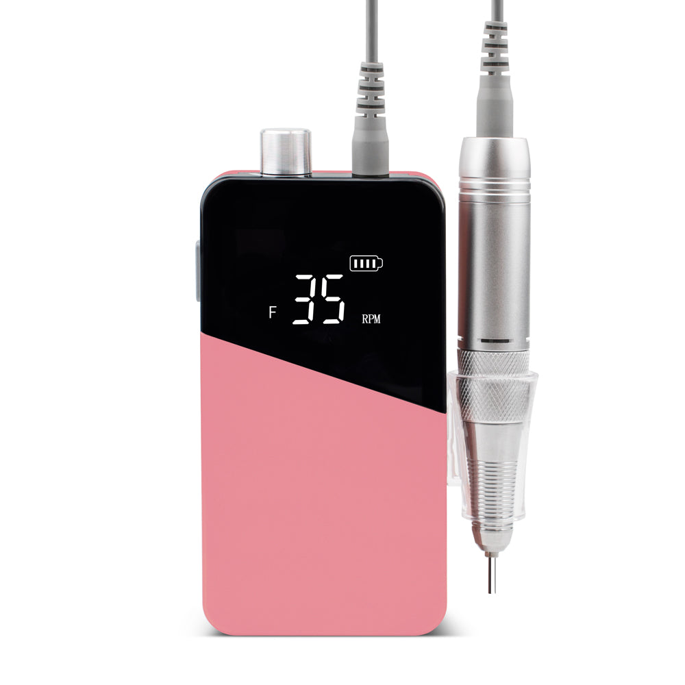 FNDM049 Free Customize Logo Popular Mermaid Color Strong 35.000 RPM Portable Wireless Rechargeable Electric E-file Nail Drill Manicure