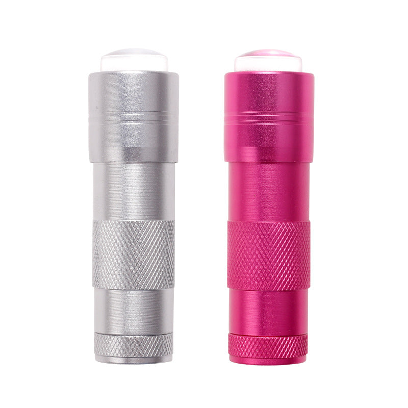 FNL005 New Portable Mini Hand-held light therapy Lamp Curing Dry Flower Embossed Sequin Sticker Special Nail Silicone Handheld Lamp