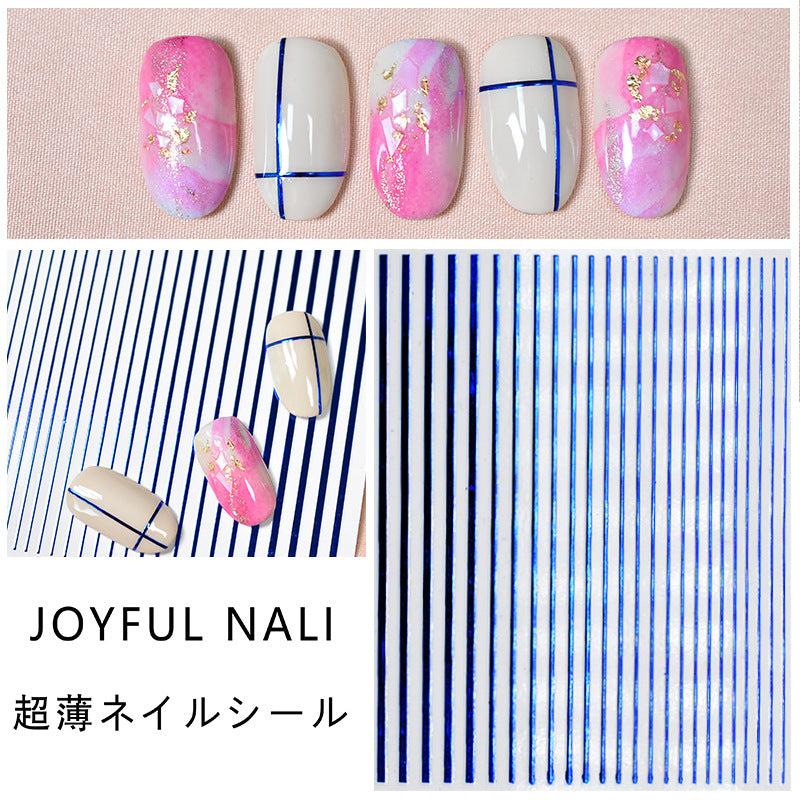 NS5D030  ForLife Nail Strip Stickers Metal Strip Tape Nail Art Adhesive DIY Foil Tips Nail Sticker Decal