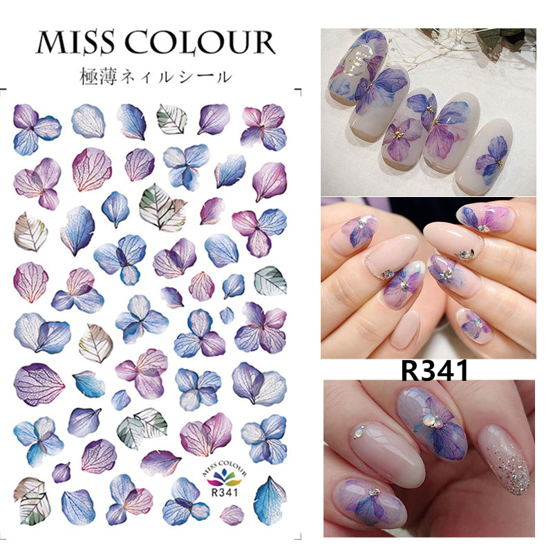 NS5D018  ForLife Ballet shoe ribbon Morocco Nail Art Stickers butterfly Avocado Decals Manicure for Fingernails Nail Tips