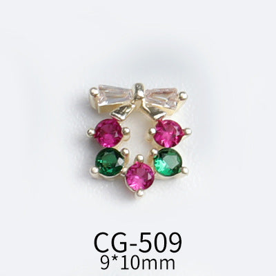 NZJ041 BowKnot Garland Zircon Nail Art Crystals Jewelry Rhinestone Nails Accessories Supplies Decorations Charms