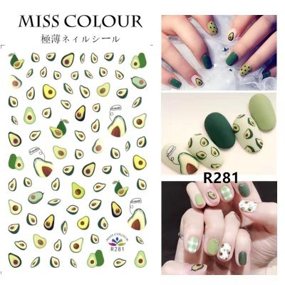NS5D014  ForLife 1sheet Water Decal Fruit Series Nail Stickers Rainbow Cherry Orange Lemon Pineapple Decals Designs Manicure Waterm