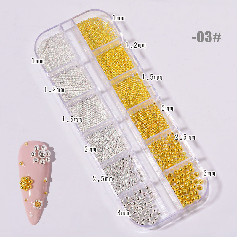 NRS022 ForLife New Nail Art Jewelry Rhinestone Mixed Rivet Pearl Small Accessories Nail Decoration Metal Chain Accessories