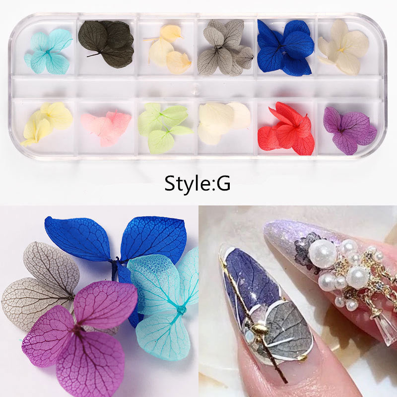 NDE001 ForLife Mix Dried Flowers Nail Decorations Jewelry Natural Floral Leaf Stickers 3D Nail Art Designs Polish Manicure