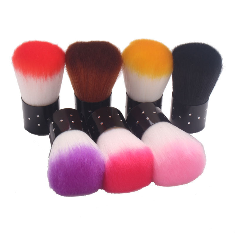 NBR047 Nail powder brush with drill soft hair cleaning brush beauty powder blusher brush wholesale