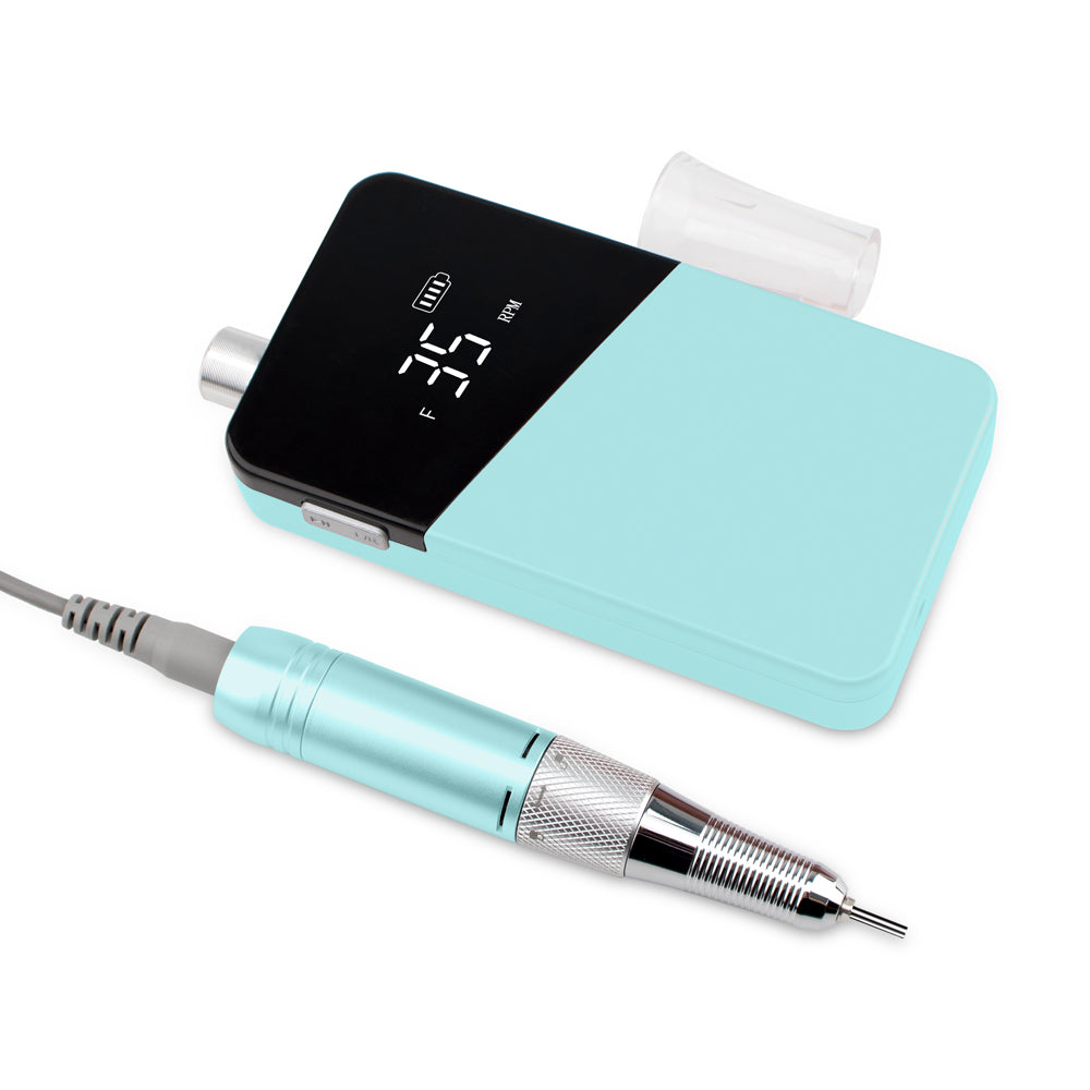 FNDM049 Free Customize Logo Popular Mermaid Color Strong 35.000 RPM Portable Wireless Rechargeable Electric E-file Nail Drill Manicure