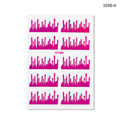 NS5D022  ForLife 3D Manicure Flame Nail Sticker Holographic fireworks decals Reflections Self-Adhesive Foils DIY Nail Art Decoration