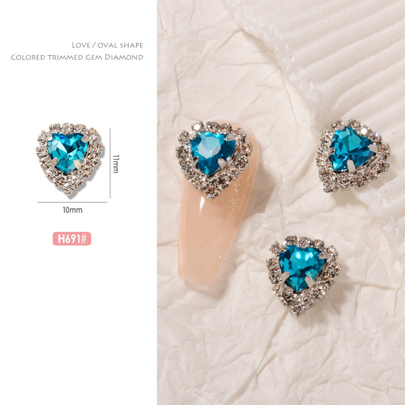 NZJ036 Charms Metal Jewels Alloy Manicure DIY Decoration Tools Beauty Colorful Studded Crown Rhinestones Nail Art Jewelry