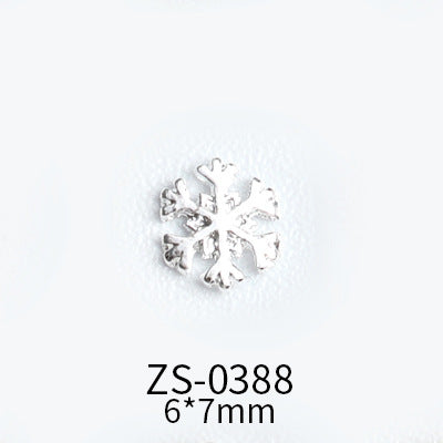 NZJ039 Wholesale Christmas Snowflake series AB diamond white diamond nail jewelry