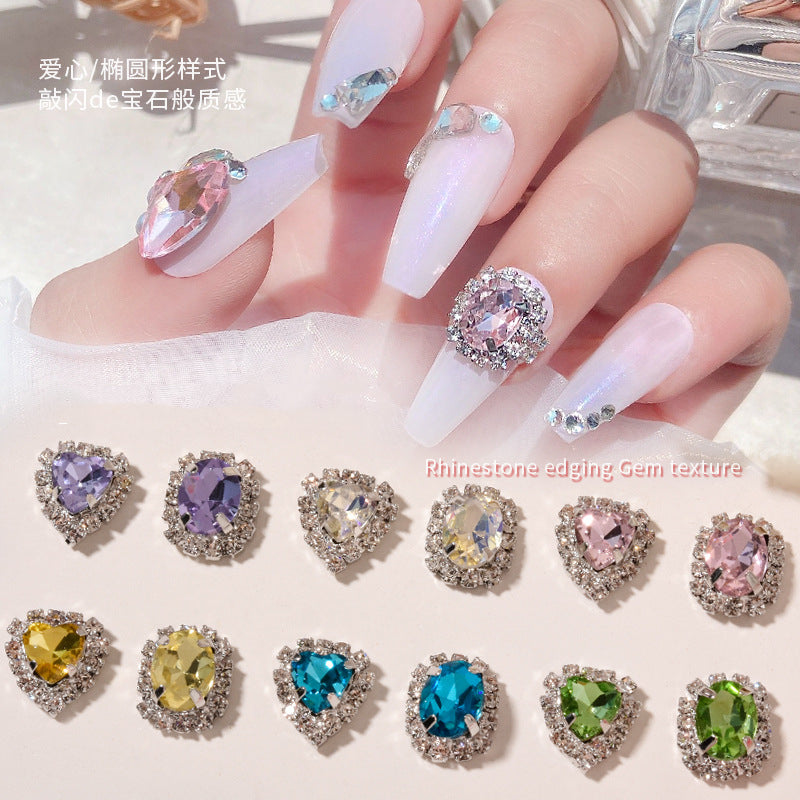 NZJ036 Charms Metal Jewels Alloy Manicure DIY Decoration Tools Beauty Colorful Studded Crown Rhinestones Nail Art Jewelry