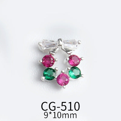 NZJ041 BowKnot Garland Zircon Nail Art Crystals Jewelry Rhinestone Nails Accessories Supplies Decorations Charms