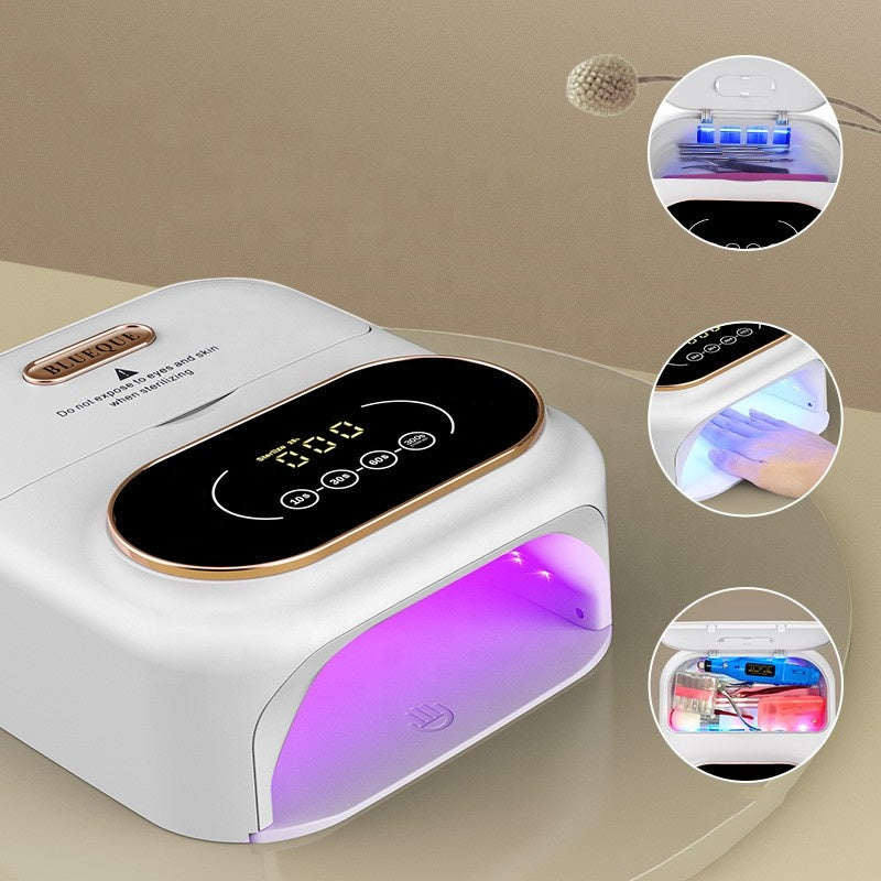FNL004 New 148W 2-in-1 High Efficiency Sterilization Manicure Phototherapy Machine Nail Dryer UV Gel curing Sterilized Nail Lamp