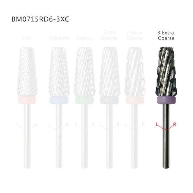 NDB040  Nail art Tapered Carbide Nail Drill Bits Milling Cutter For Manicure Remove Acylics & Gel Nails Accessories Tools