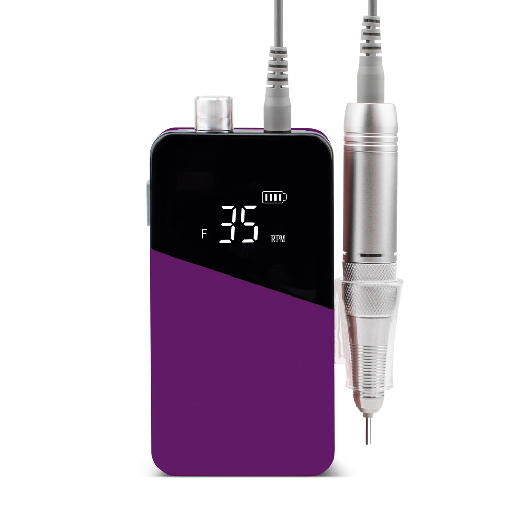 FNDM049 Free Customize Logo Popular Mermaid Color Strong 35.000 RPM Portable Wireless Rechargeable Electric E-file Nail Drill Manicure