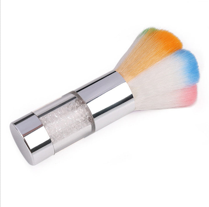 NBR020 ForLife Soft Nail Dust Remover Rainbow Brush Color Petal Handle UV Nail Cleaner Brushes Makeup Brush Manicure Tool