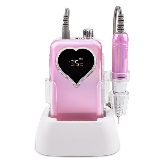 FNDM028 2022 New Arrivals Professional Magic Pink Cordless Electric Nail Drill Machine 35000 with Private Logo for Nail Salon
