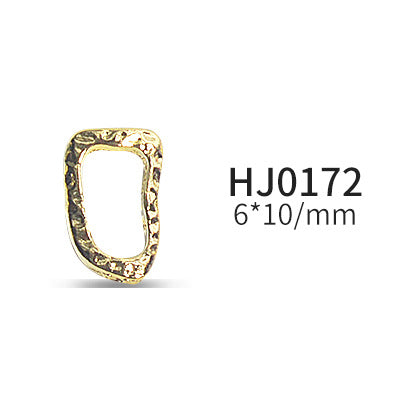 NZJ038 Nail geometry metal heart oval perfume bottle diamond matching nail jewelry