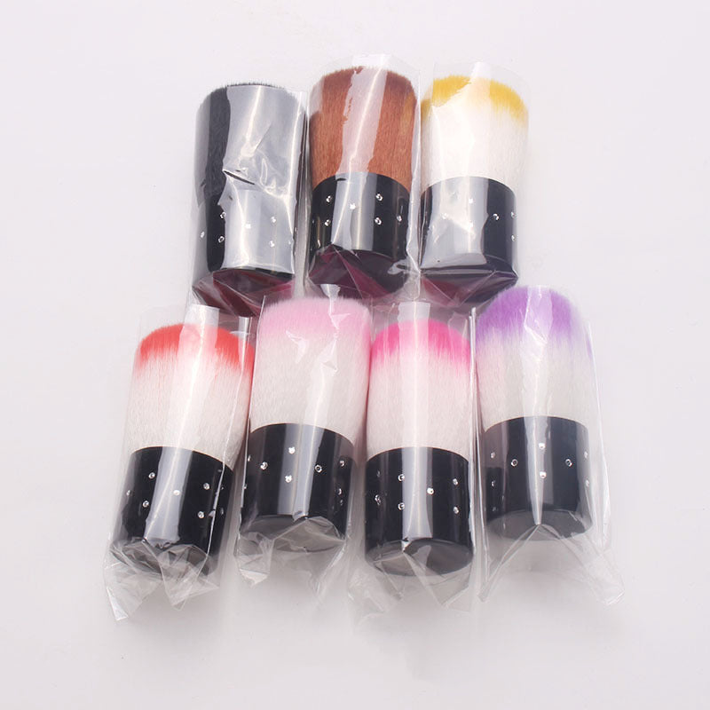 NBR047 Nail powder brush with drill soft hair cleaning brush beauty powder blusher brush wholesale