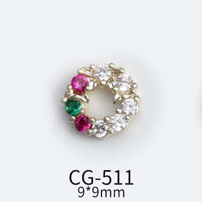NZJ041 BowKnot Garland Zircon Nail Art Crystals Jewelry Rhinestone Nails Accessories Supplies Decorations Charms