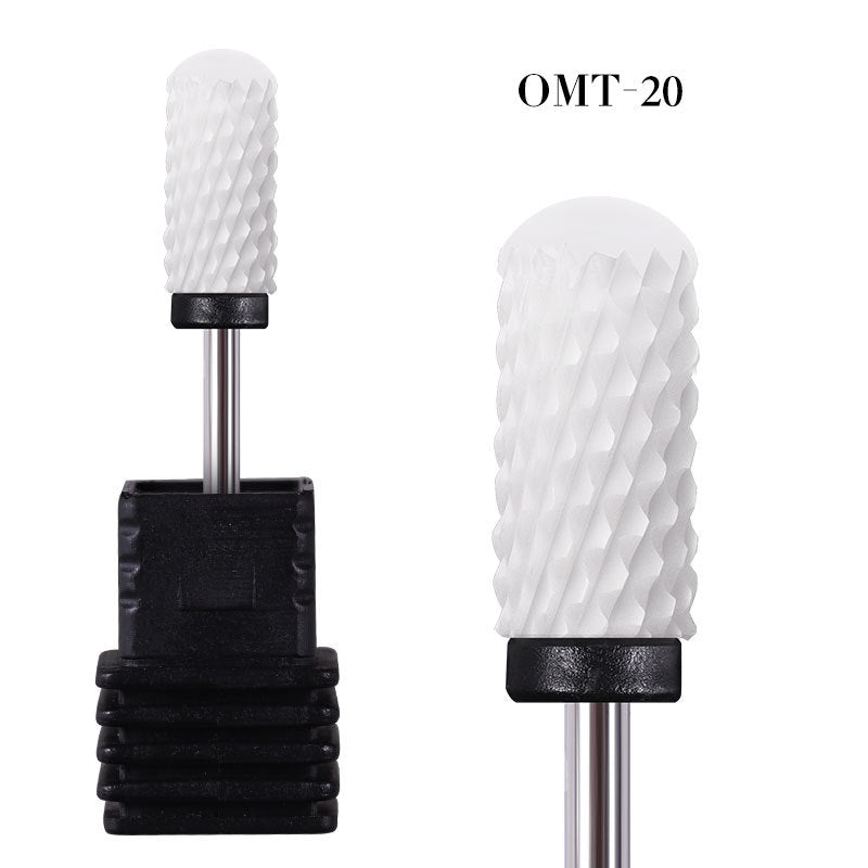 NDB019 Cylinder Ceramic Nail Drill Bits Milling Cutters Manicure Pedicure Electric Machine Accessories Tool