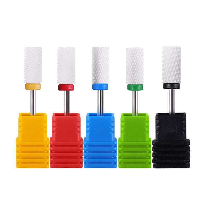 NDB019 Cylinder Ceramic Nail Drill Bits Milling Cutters Manicure Pedicure Electric Machine Accessories Tool