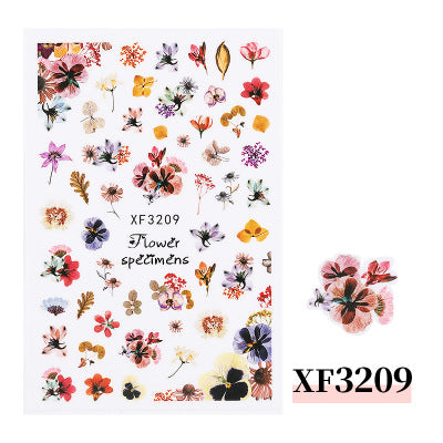 NS5D026  ForLife 3D Nail Sticker Summer Flower Flamingo Design Stickers for Nails Adhesive DIY Manicure Slider Nail Sliders