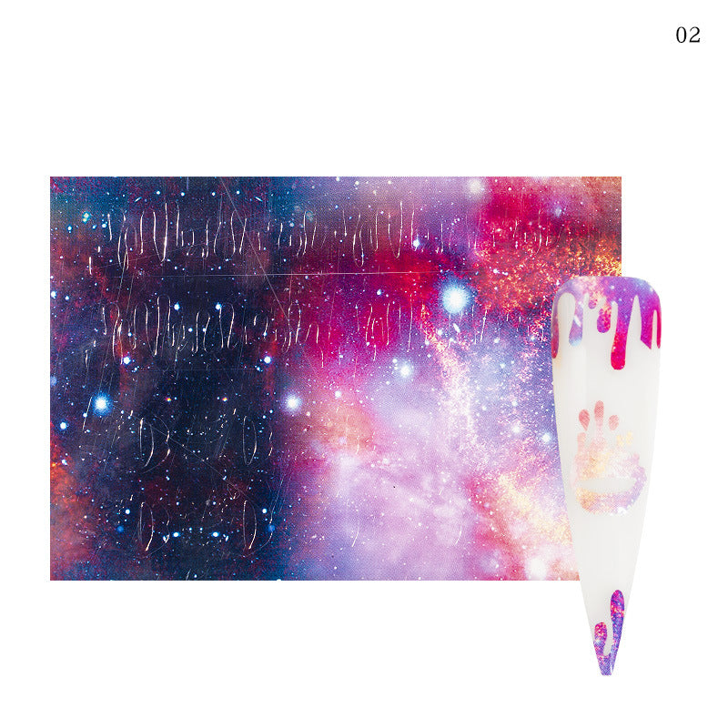 NS5D020  ForLife lip flame finger nail art sticker adhesive holographic fire hollow stickers for 5D nail sticker Water Decals